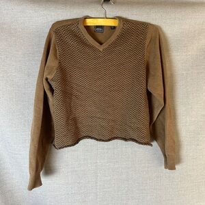 Cropped chevron sweater jumper